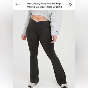 Aerie crossover flare leggings